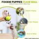 Foodie Puppies Latex Rubber Squeaky Dog Chew Ball Toy - (Claw Ball, Small) Durable and Safe Fetch Teething Dog Toy for Puppies and Small to Medium Dogs, Paw Design Helps to Clean Teeth (Diameter, 6cm)
