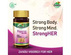 Zandu Vigorex For Her: A Daily Energizer |100% Natural,Authentic & Safe ingredients| Her Secret Remedy for Vigour and Vitality (Pack of 60 capsules)