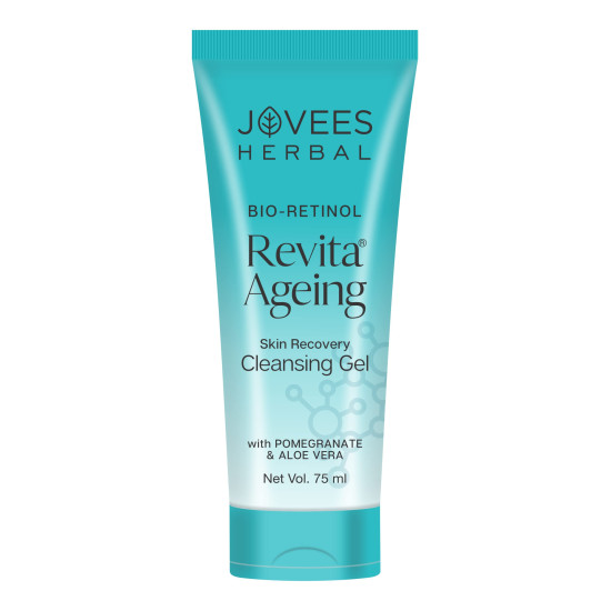 Jovees Herbal Bio-Retinol Revita Ageing Cleansing Gel To Reduce Fine Lines & Wrinkles 75ml