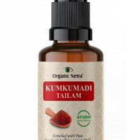 Organic Netra Ayurvedic Kumkumadi Tailam, Face Oil for Glowing Skin|Enriched with Pure Kashmiri Saffron & Goat Milk |Reduces Pigmentation and Fades Dark Spot| Enriched with Vitamin E -30ml (Pack of 1)