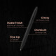 Cello Signature Carbon Slim Ball Pen + Refill Pack | Blue Ink | 1 Ball Pen + 1 Refill | Matte Black Finish | Premium Metal Pen for Gift | Stylish Corporate & New Year Gifts for Men & Women