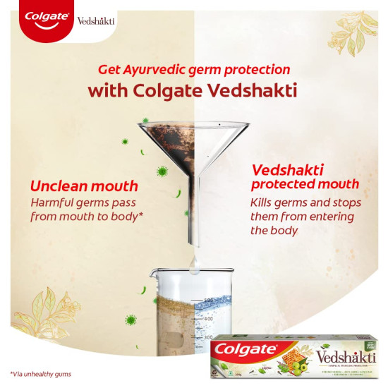 Colgate Strong Teeth Cavity Protection Toothpaste, Colgate Toothpaste, 500gm Saver Pack, India's No.1 Toothpaste & Swarna Vedshakti Ayurvedic Cavity Protection, Bad Breath Treatment Toothpaste - 400gm