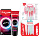Colgate Visible White O2, Teeth Whitening Toothpaste, Peppermint Sparkle, 50g, Active Oxygen Technology & Sensitive Soft Bristles Manual Toothbrush for adults - 4 Pcs, Multicolor