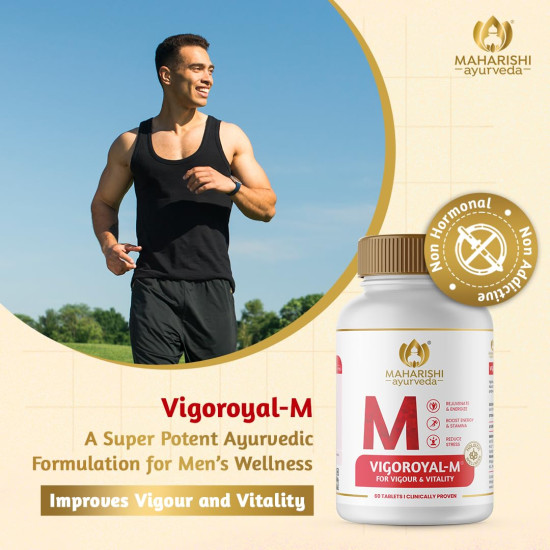 Maharishi Ayurveda Shilajit Tablets | Vigoroyal M- Infused with Original Shilajit | Natural Shilajeet - 60 tablets