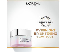 L'Oreal Paris Glycolic Bright Glowing Night Cream, 50ml |Overnight Brightening Cream with Glycolic Acid that Visbily Minimizes Spots & Reveals Glowing skin