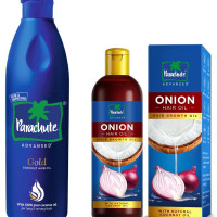 Parachute Advansed Onion Hair Oil with Comb Applicator - For Hair Growth and Hair Fall Control - With Natural Coconut Oil & Vitamin E - 200ml