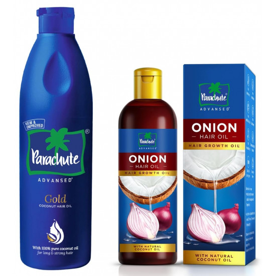 Parachute Advansed Onion Hair Oil with Comb Applicator - For Hair Growth and Hair Fall Control - With Natural Coconut Oil & Vitamin E - 200ml