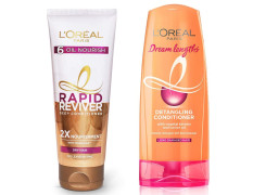 L'Oreal Paris Rapid Reviver 6 Oil Nourish Deep Conditioner, 180ml & L'Oreal Paris Dream Lengths Conditioner, 192.5 ml