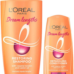 L'Oreal Paris Dream Lengths Shampoo, 704 ml & L'Oreal Paris Dream Lengths Conditioner, 192.5 ml