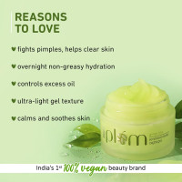 Plum Green Tea Renewed Clarity Night Gel Mini | Hydrates Skin & Fights Acne | Lightweight, Quick-Absorbing, Non-Sticky Gel Texture | Oily, Acne-Prone Skin | 100% Vegan(15ml)