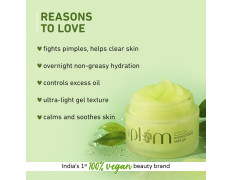 Plum Green Tea Renewed Clarity Night Gel Mini | Hydrates Skin & Fights Acne | Lightweight, Quick-Absorbing, Non-Sticky Gel Texture | Oily, Acne-Prone Skin | 100% Vegan(15ml)
