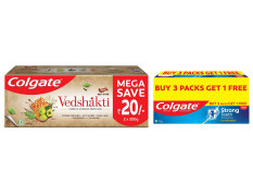 Colgate Swarna Vedshakti Ayurvedic Cavity Protection Toothpaste - 400gm & Strong Teeth Cavity Protection Toothpaste, 700gm Saver Pack
