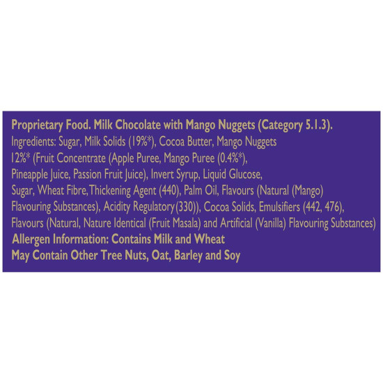 Cadbury Dairy Milk Tangy Mango Madbury Chocolate Bar, 36 g (Pack of 10)