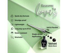 Dazller Eyeliner, 6.5mL (Pack of 3), Black, Velvet Matte, Washable, Water-resistant, Smudge-proof