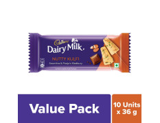 Cadbury Dairy Milk Nutty Kulfi Madbury Chocolate Bar, 36 g (Pack of 10)