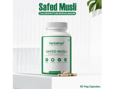 Herbalmax Safed Musli 800mg | With Shilajit, Ashwagandha & Gokshura | Natural Energy, Immunity Boost, Stamina & Stress Relief | Enhances Performance & Body Strength for Men & Women – 60 Veg Capsules