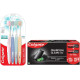 Colgate Gentle Enamel Ultra Soft Bristles Manual Toothbrush 4 Pcs (Buy2 Get 2) & Colgate Charcoal Clean Black Gel Toothpaste, Pack of 240g (120g X 2)