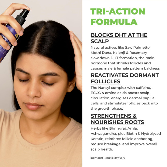 Avimee Herbal Hairtone PV 1 Scalp Tonic | Natural DHT Blocker | Hair Serum for Hair fall Control | With Rosemary, Saw Palmetto, Amla, Methi & Bhringraj Extracts | Serum For Men & Women | 100 ml