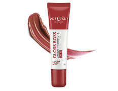 Dot & Key Cocoa Lip Balm with Shea Butter (12gm) for Naturally Glowing and Hydrated Lips | With SPF 30 for Sun Protection + Vitamin C + E | Lipbalm for Dry & Dark Lips | Lip Balm for Women