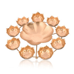 Urli Bowl Diya Shape Flower Decorative Tealight for Home Diwali Handcrafted Bowl for Floating Flowers and Tea Light Candles Home | Diwali Decoration Items (12 Inches)
