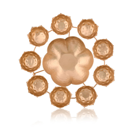 Urli Bowl Diya Shape Flower Decorative Tealight for Home Diwali Handcrafted Bowl for Floating Flowers and Tea Light Candles Home | Diwali Decoration Items (12 Inches)