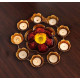 Urli Bowl Diya Shape Flower Decorative Tealight for Home Diwali Handcrafted Bowl for Floating Flowers and Tea Light Candles Home | Diwali Decoration Items (12 Inches)