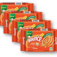 Sunfeast Bounce Orange Cream 58g (Pack of 4) Unique