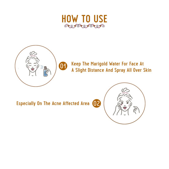 AVIMEE HERBAL Sunehri Pure Marigold Water | For Acne Prone Skin | With Calendula Extracts | 110 Ml