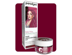 Paradyes Ammonia Free Ruby Wine Semi-permanent Hair Color Highlighting Kit Enriched with Herbal Ingredients for All Hair Types, 75g