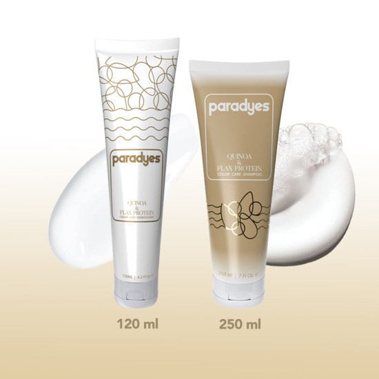 Paradyes Quinoa and Flax Protein Color Care Shampoo & Conditioner Combo enriched with herbal ingredients Aloe Vera, Hibiscus and Amla for Nourishing and Strengthening hair