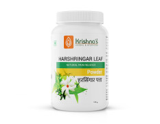Krishna's Harshringar Powder (Nyctanthes arbor-tristis.)- 100 g |Natural and fresh Parijat leaf Powder | Boosts immunity & Improves skin quality