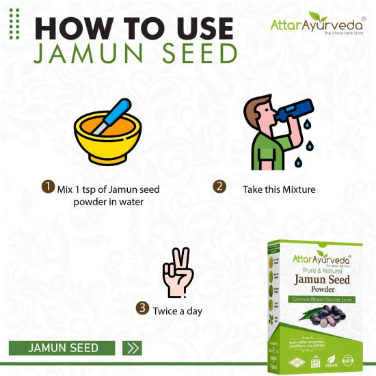 Attar Ayurveda Jamun Seed Powder - 500 g