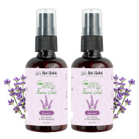 Nat Habit - 100% Pure Lavender Jal - Lavender Water - Toner, Face-Mist, Astringent & Face Spray- Ayurvedic Steam-Distilled For Oil-Control, Skin Hydration (Pack of 2, 100 ml)