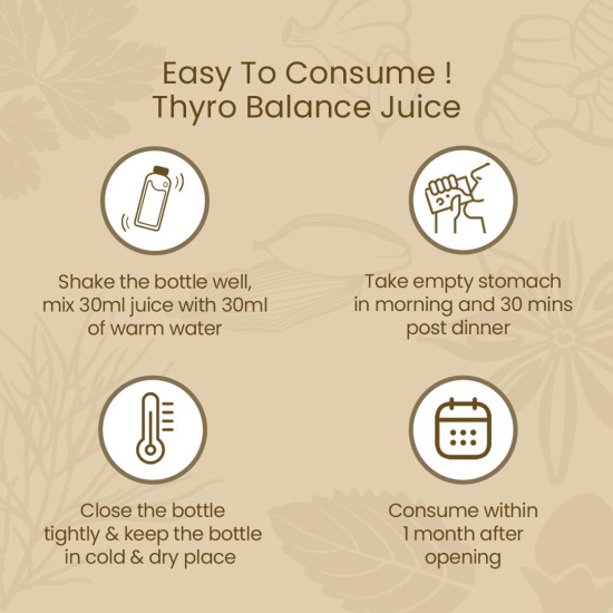 KRISHNA'S HERBAL & AYURVEDA Thyro Balance Juice - 1000 Ml| Blend Of Natural Ayurvedic Formulation With Kanchnar Gugglu - Sugar Free| Rich In Vitamins, Minerals And Fiber