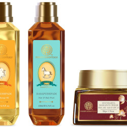 Forest Essentials Soundarya Radiance Cream With 24K Gold & SPF25 & Forest Essentials Baby Head Massage Oil Dasapushpadi 200ml (Baby Oil) & Forest Essentials Baby Hair & Body Wash Dasapushpadi 200ml