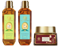 Forest Essentials Soundarya Radiance Cream With 24K Gold & SPF25 & Forest Essentials Dasapushpadi Baby Body Massage Serum 200ml (Baby Oil) & Forest Essentials Baby Hair & Body Wash Dasapushpadi 200ml