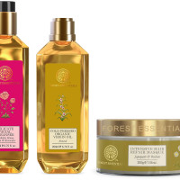 Forest Essentials Organic Cold Pressed Virgin Oil Almond & Facial Cleanser & Hair Repair Masque - Natural Beauty Care