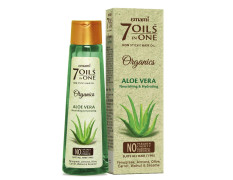Emami 7 Oils In One Organics Aloe Vera Hair Oil | Nourishing & Hydrating| Ultra-Light & Non-Sticky | Certified Organic | Free From Parabens, Sulphates & Harmful Chemicals | For Soft, Shiny Hair, 200ml