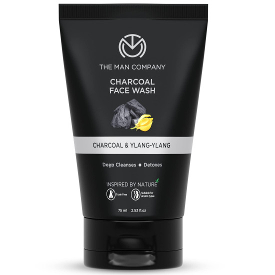 The Man Company Charcoal Face Wash | Anti Pollution, Acne Oil Control | Deep Cleansing | Blackheads Removal | All Skin Types - 75 ml The Man Company Charcoal Face Wash | Anti Pollution, Acne Oil Control | Deep Cleansing | Blackheads Removal | All Skin Types - 75 ml