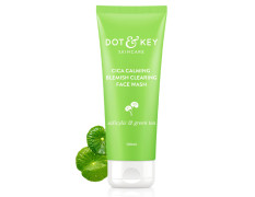 Dot & Key CICA Face Wash for Acne Prone Skin, 2% Salicylic Acid Face Wash with Green Tea | For Oily & Sensitive Skin | Sulphate Free Face Wash for Men & Women | Oil Control Face Wash with Zinc | 100ml