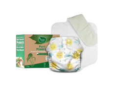 Mother Sparsh Plant Powered Cloth Diaper for Babies-Free Size | Medical Grade Fabric with 100% Organic Cotton | 13 Layer Breathable Soaker With Built-In Booster Pad (SnoozySun)