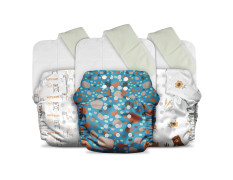 Mother Sparsh Plant Powered Cloth Diaper for Babies-Free Size | Medical Grade Fabric with 100% Organic Cotton | 13 Layer Breathable Soaker With Built-In Booster Pad | Pack of 3