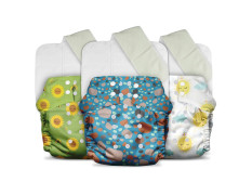Mother Sparsh Plant Powered Cloth Diaper for Babies- Free Size | Medical Grade Fabric with 100% Organic Cotton | 13 Layer Breathable Soaker With Built-In Booster Pad | Pack of 3
