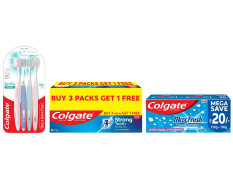 Colgate Gentle Enamel Ultra Soft Bristles Manual Toothbrush & Strong Teeth Cavity Protection Toothpaste & MaxFresh Toothpaste, Blue Gel Paste with Menthol for Super Fresh Breath, 300g, 150g X 2