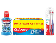 Colgate Plax Pepper Mint Mouthwash, 0% Alcohol - 500 ml & Gentle UltraFoam Ultra Soft Bristles Manual Toothbrush & Strong Teeth Cavity Protection Toothpaste, Colgate Toothpaste 700gm
