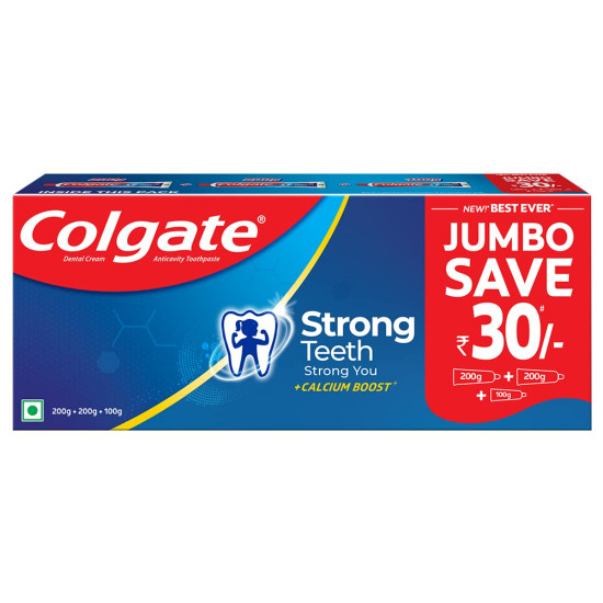 Colgate Strong Teeth Cavity Protection Toothpaste, Colgate Toothpaste & ZigZag Manual Toothbrush & Swarna Vedshakti Ayurvedic Cavity Protection, Bad Breath Treatment Toothpaste - 400gm