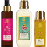 Forest Essentials Ultra-Rich Body Milk 130ml &Forest Essentials Travel Size Delicate Facial Cleanser 50ml&Forest Essentials Facial Tonic Mist Pure Rosewater 130ml (Face Toner)