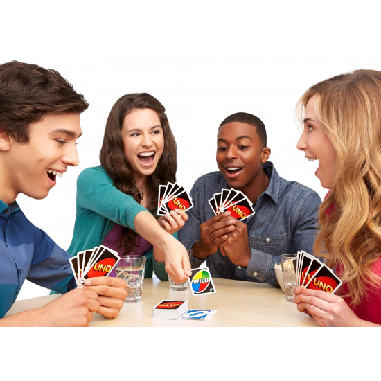 Games PICTIONARY Card Refresh, Multicolor & Mattel Uno Playing Card Game & Mattel Uno Flip Side