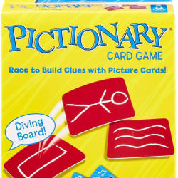 Games PICTIONARY Card Refresh, Multicolor & Mattel Uno Flip Side & Mattel Skip-Bo CardGame