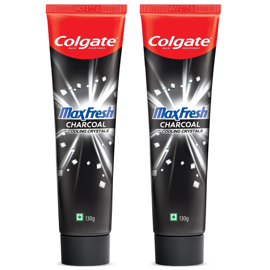 Colgate MaxFresh Toothpaste, Black Gel Paste with Charcoal for Super Fresh Breath, 260gm